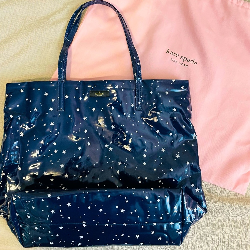 Kate Spade Tote, Color: Dark Blue and White